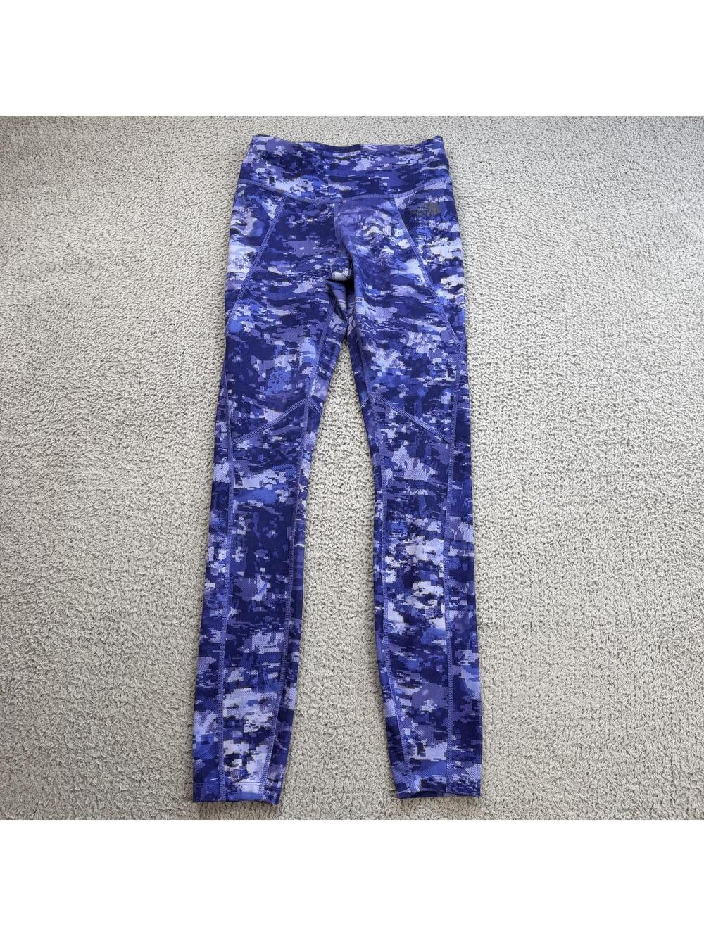 The North Face Purple Digital Camo Leggings Womens XS Athletic Compression Pants